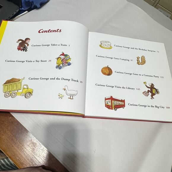 A Treasury of Curious George 8 Stories Margret & H.A. Rey Hardcover W/ Plush Toy - Picture 8 of 10